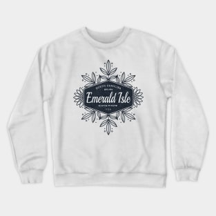 Emerald Isle, NC Summertime Floral Badge Crewneck Sweatshirt